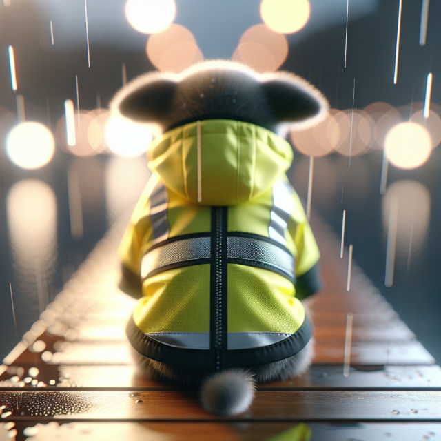 Gilet fluo pour chien visible la nuit et sous la pluie